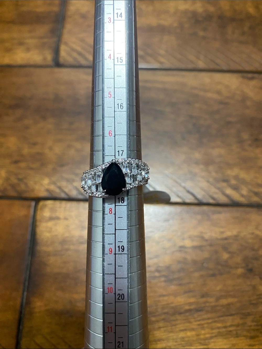 Bomb Party OG Originals Ring - Black Onyx Cubic Zirconia - Rhodium Plating - 7